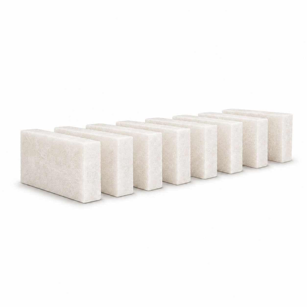 White Himalayan Salt Tiles 8″ x 4″ x 1″ Pack 20 for Spa Salt Wall Home Decor