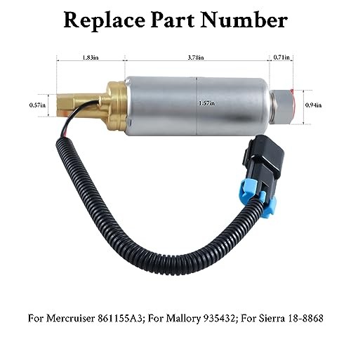Electric Low Pressure Fuel Pump Compatible with Mercury Mercruiser Marine