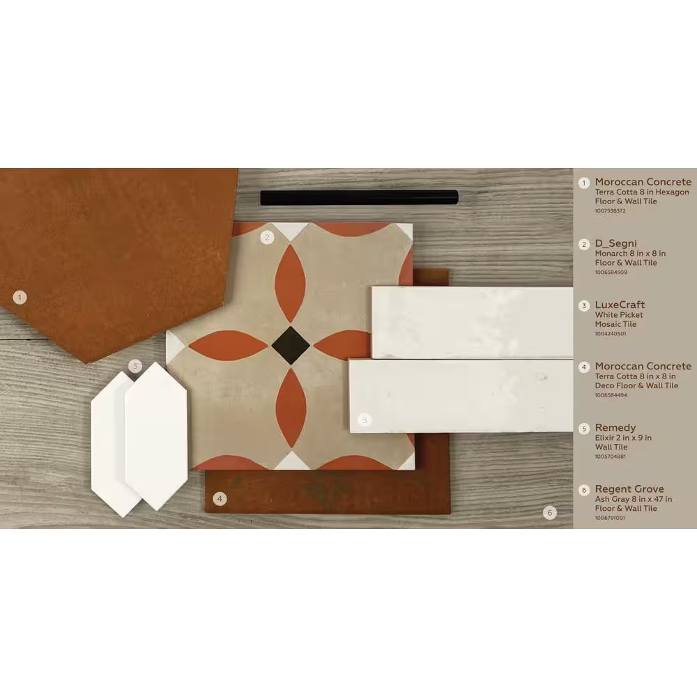 Luxecraft White 11 In. X 12 In. Glazed Ceramic Picket Mosaic Tile (8.76 Sq. Ft./