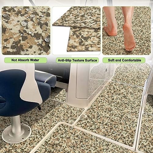 Boat Flooring EVA Foam Boat Decking Sheet 47.2″x16.1″ – 5.2sqft Camo Desert