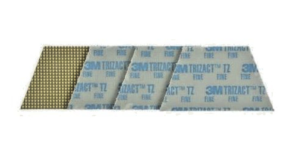 3M Trizact BLUE, 86020 Polishing Diamond TZ Abrasive Pad, Trapezoid, New 4 pack