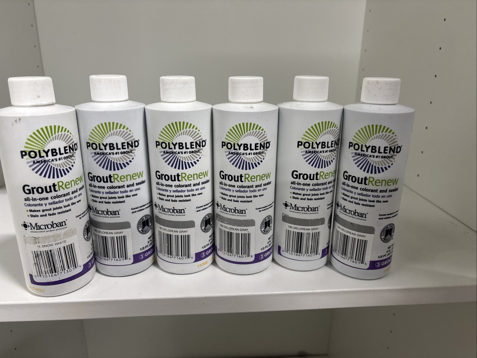 Polyblend 165 Delorean Gray 8 oz. grout renew colorant & sealer Brand New
