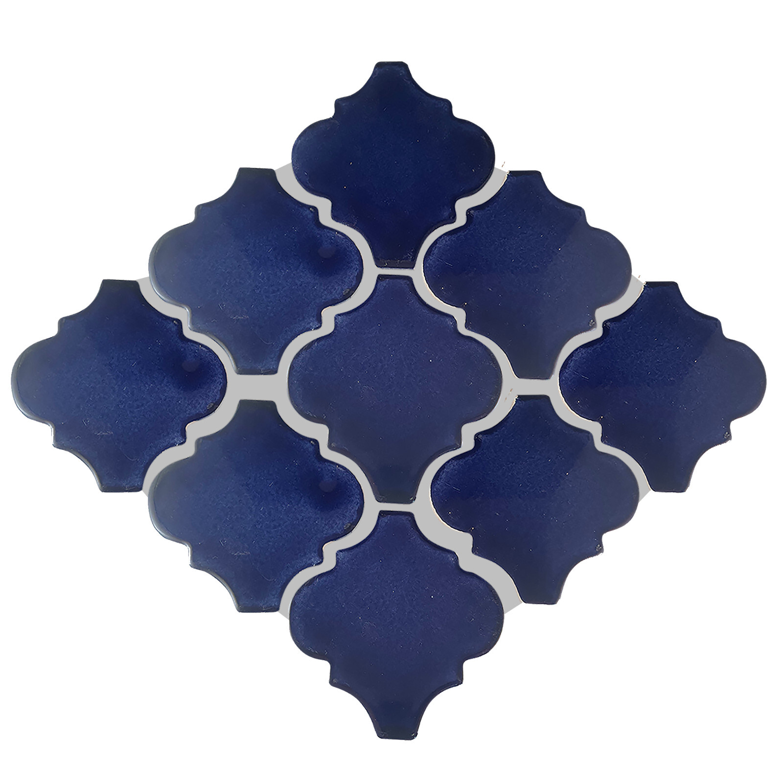 4×4 9 pcs Lantern Cobal Blue Mexican Arabesque Clay Tile Talavera Backsplash