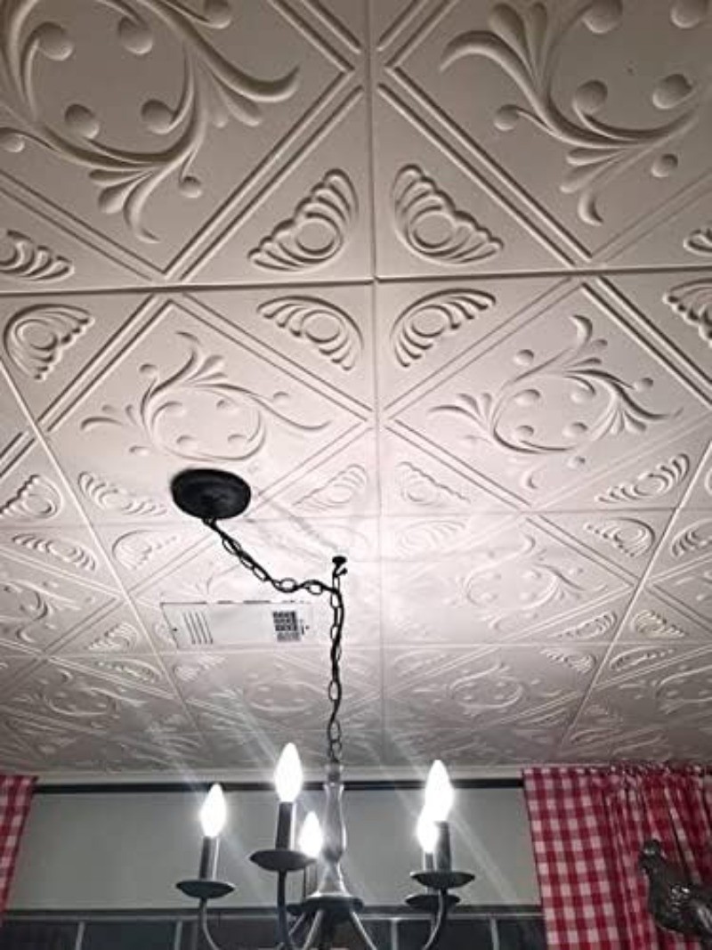 50pc of Anet White (20″x20″ Foam) Ceiling Tiles – Covers About 135sqft