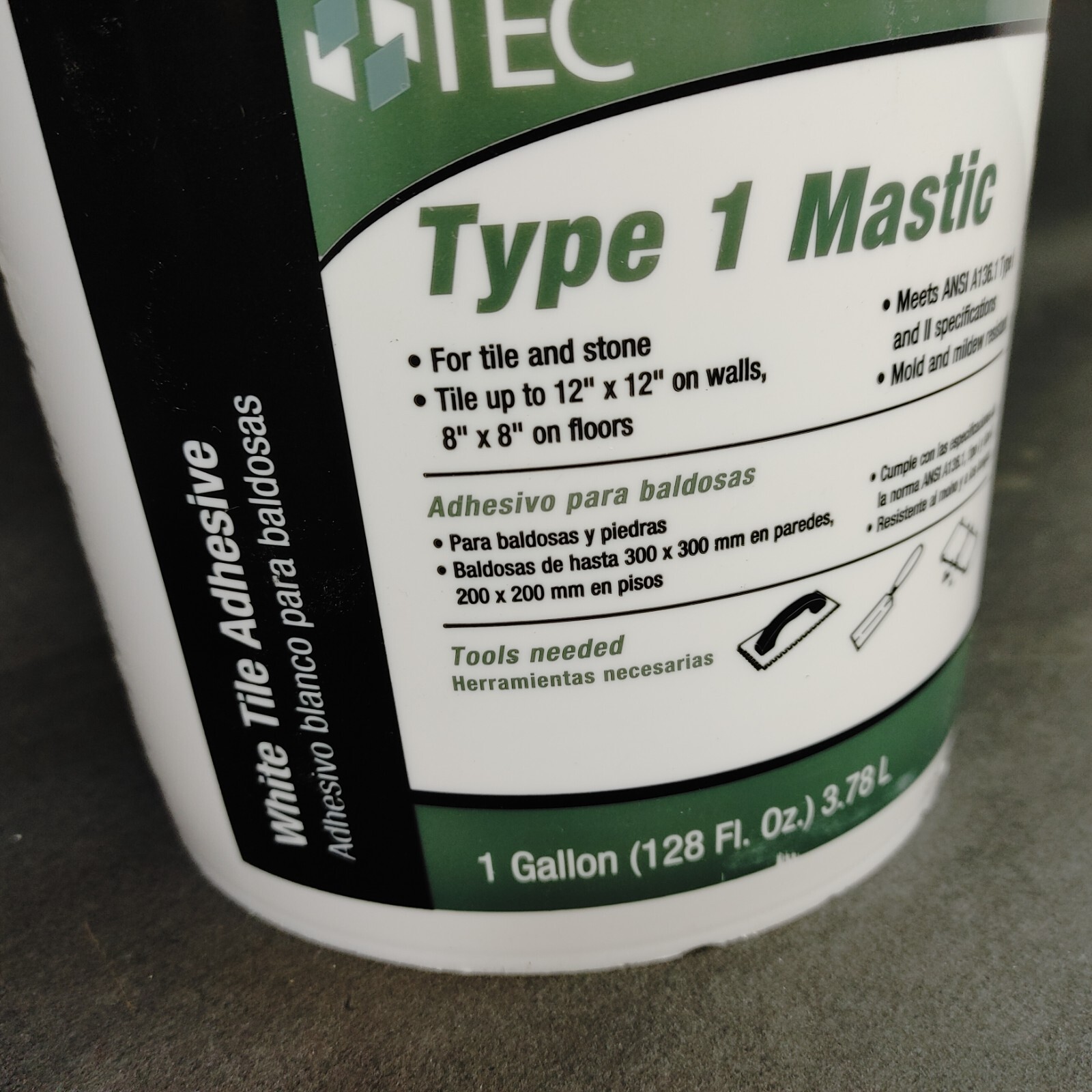 TEC Type 1 Mastic 1 Gallon White Tile Adhesive