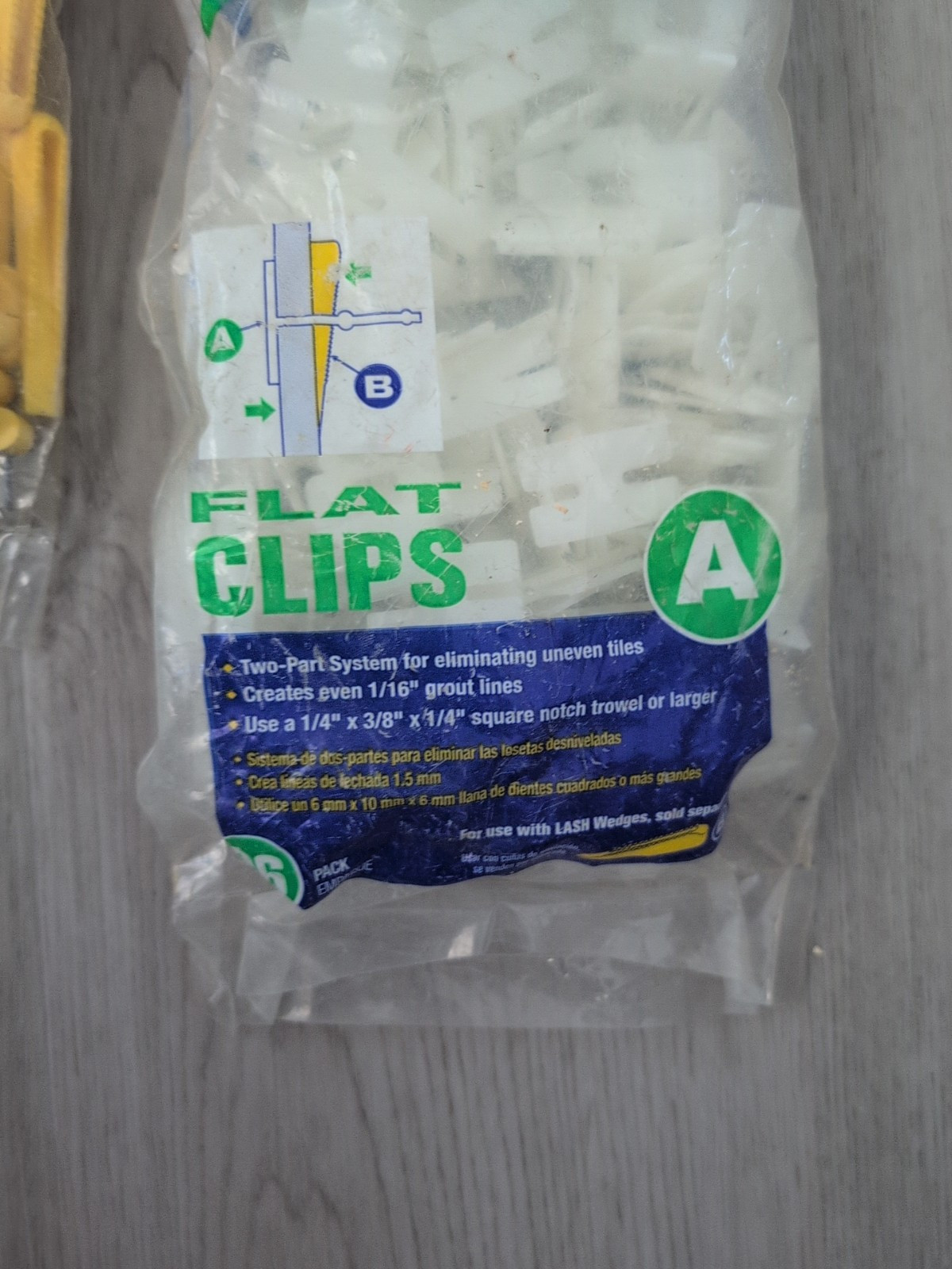 New QEP LASH Curved Floor Tile Leveling System, Clips Part A + Wedges part B 96
