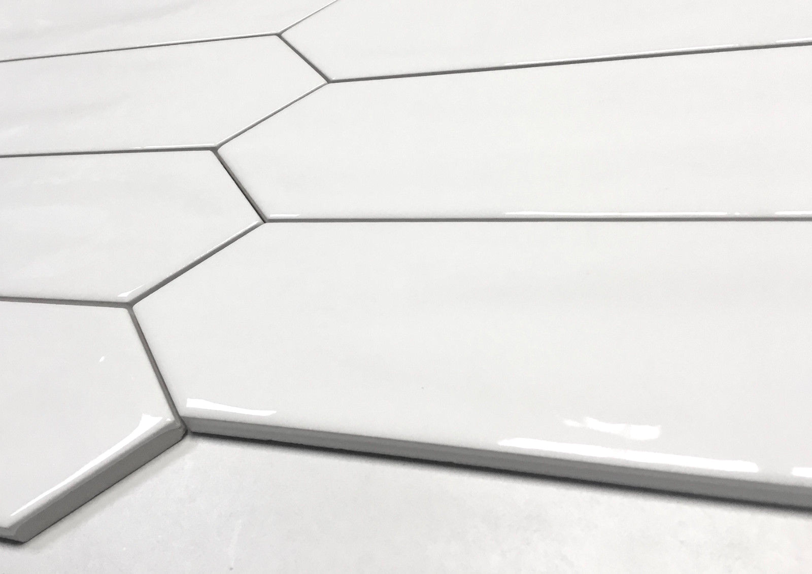 3×12 Modena Collection White Glazed Ceramic Tile Backsplash Decor Wall Bath