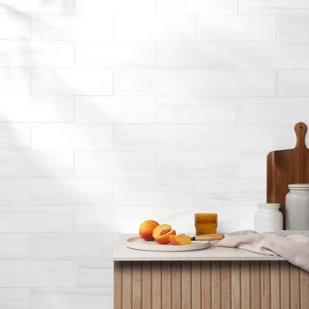 Bianco Dolomite White 4 In. X 12 In. Honed Marble Floor and Wall Tile (6.56 Sq.