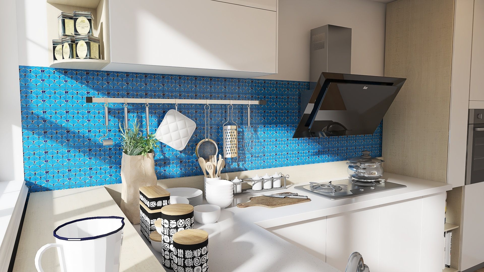 Mexican Mosaic Tiles 4×4 – Ceramic Tile Set in Unified Design Talavera – Juanma