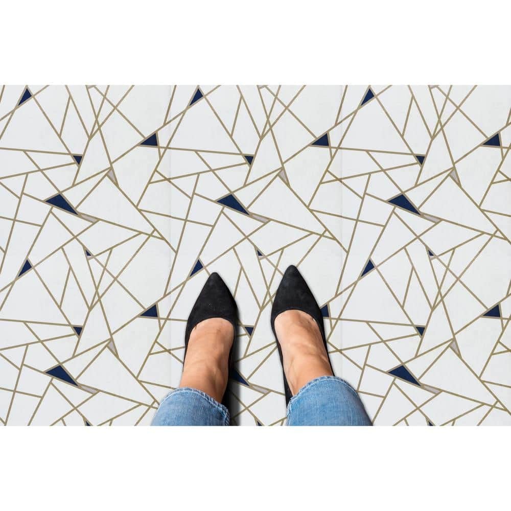 Retro Self Adhesive 12-Inch Vinyl Floor Tiles, 20 Tiles – 12″ x 12″, Edge Pat…
