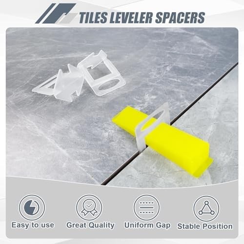 Tile Leveling System Tiles Leveler Spacers, 2400-Piece Leveling Spacer Clips …
