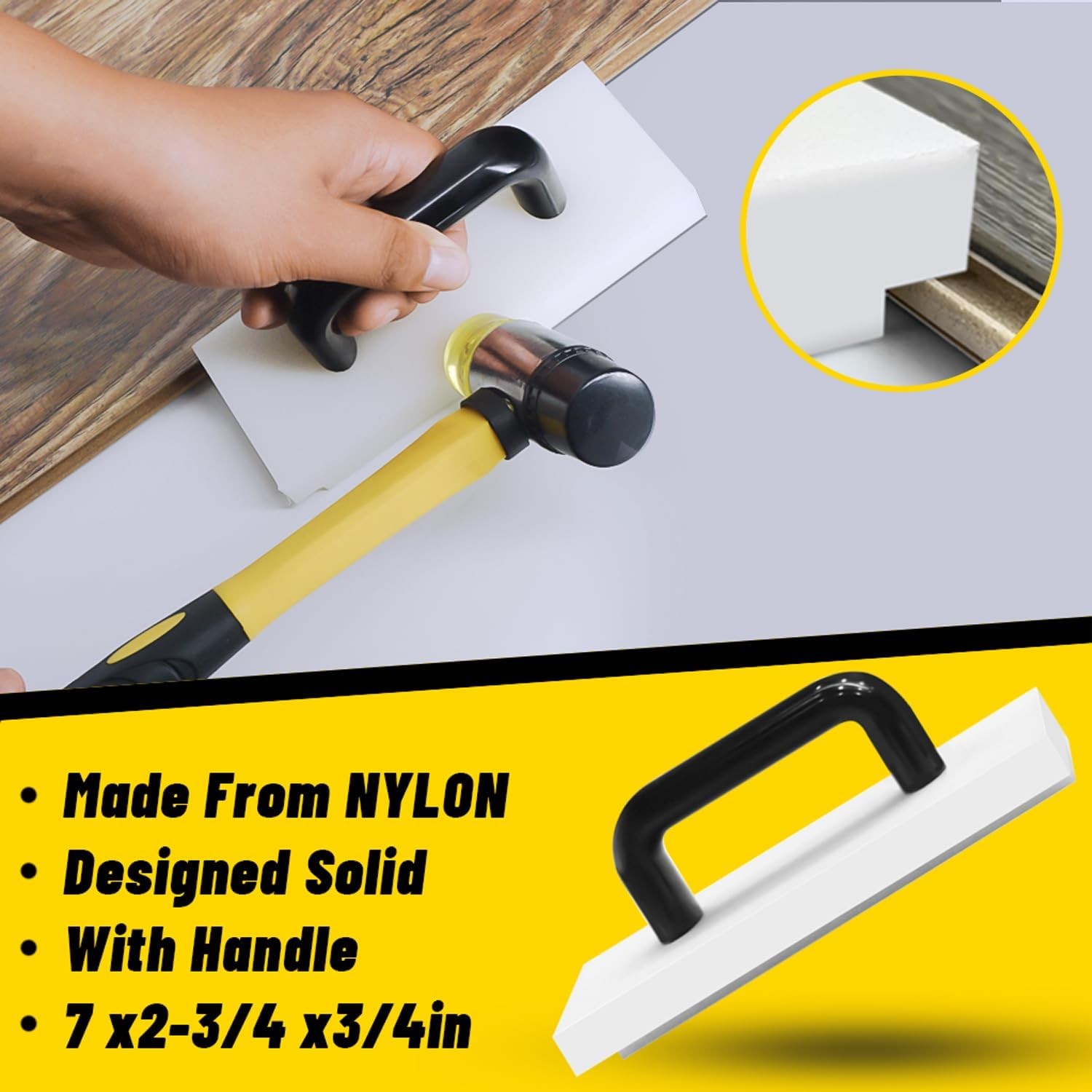 Kit de instalación para suelo laminado/Vinyl, con taco, espaciadores y barra de