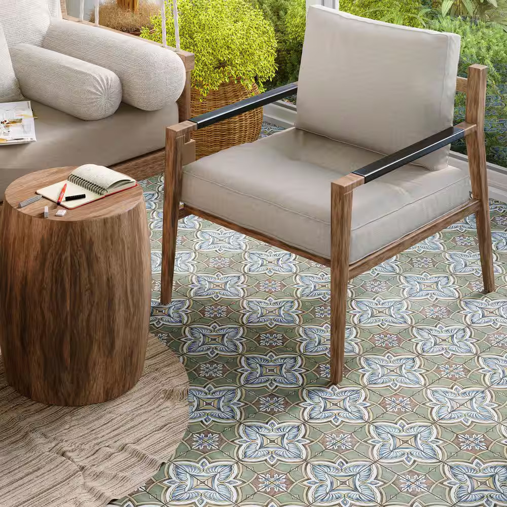 Harmonia Grove Green 13 In. X 13 In. Ceramic Floor and Wall Tile (12.0 Sq. Ft./C