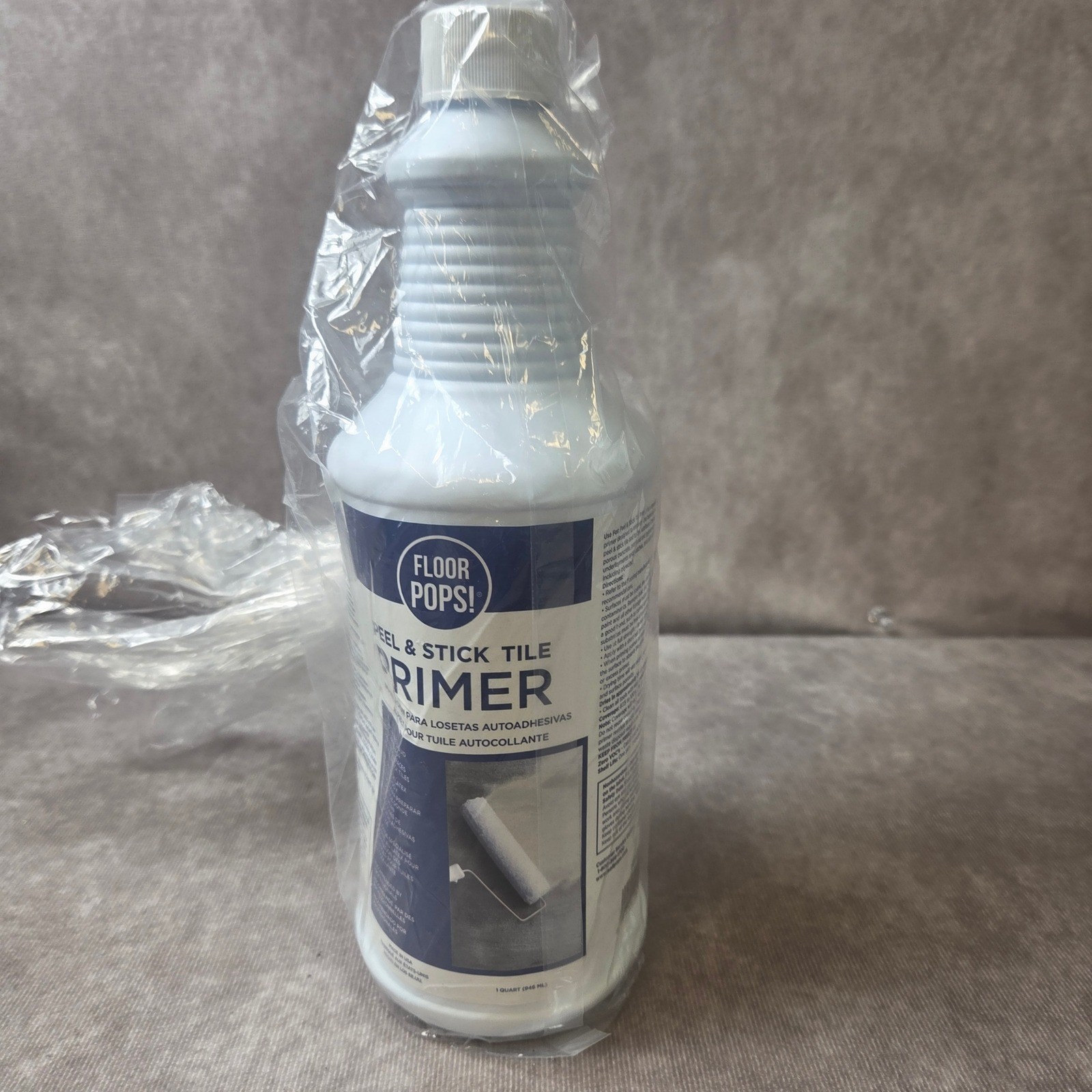 FloorPops Peel & Stick Tile Primer 1 Quart Liquid Latex Floor Adhesive FP2947