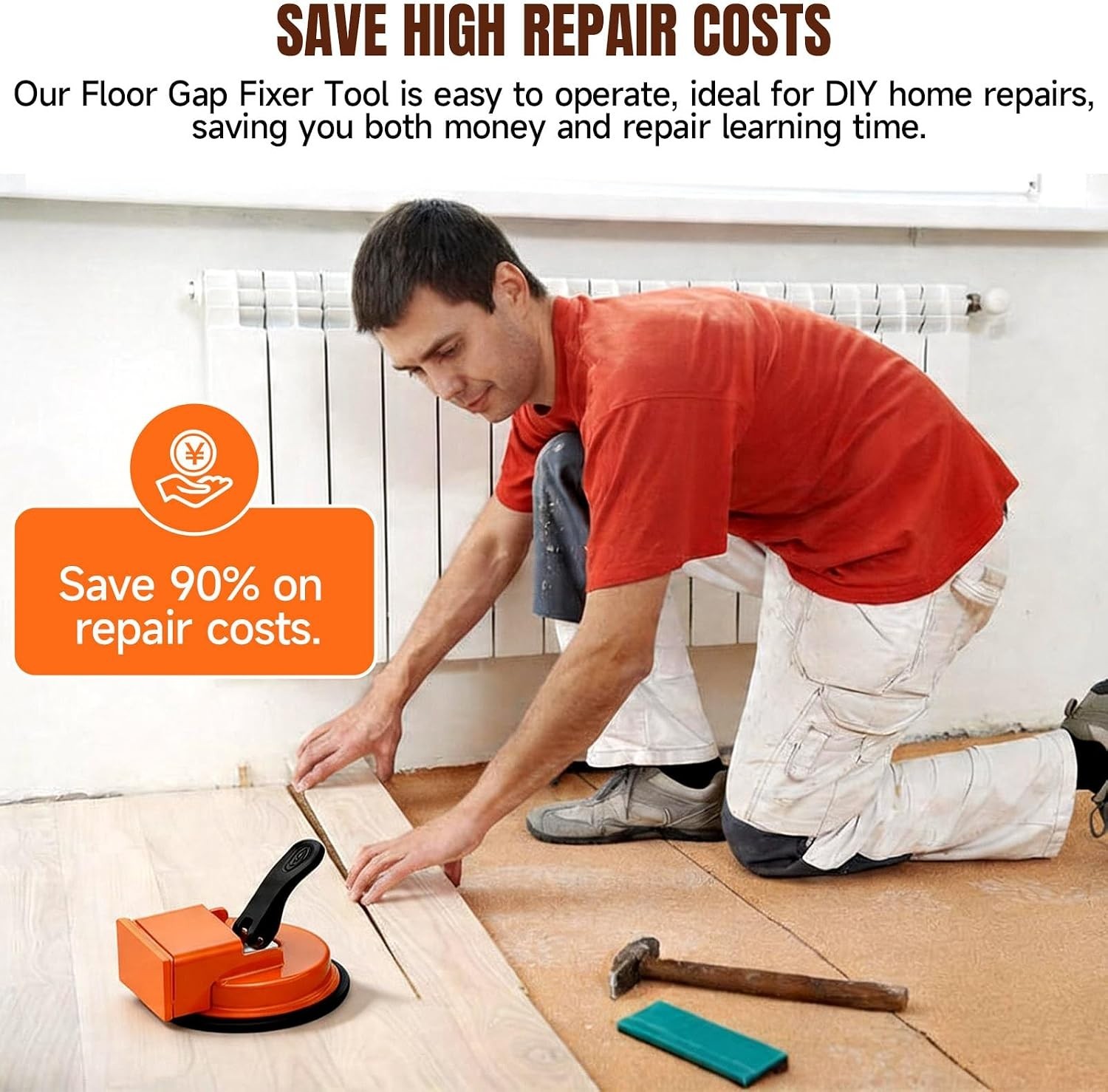 Versatile Floor Suction Tool with 5 Non-Slip Pads – Strong Carbon Steel Design