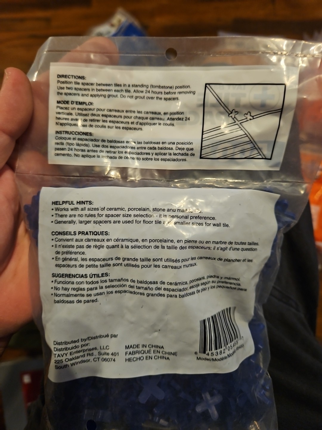 2 PACK of 500 Cross Plastic Tile Spacer TAVY Basix 3/16″ 5mm 1,000 TOTAL