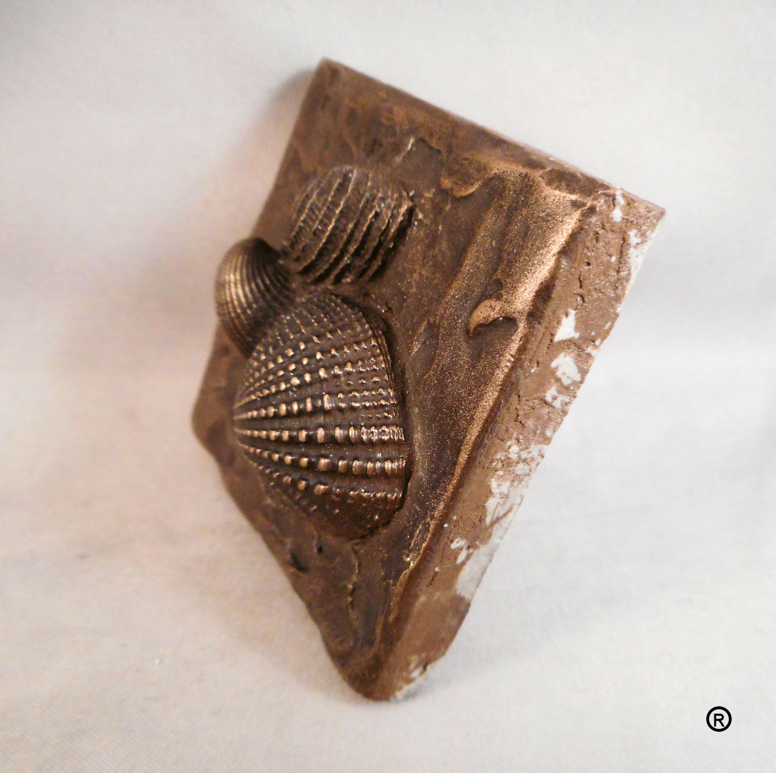 Bronze Sea Shells #2 Decorative Dot Tile by Metal Tile Arts Manufacturing