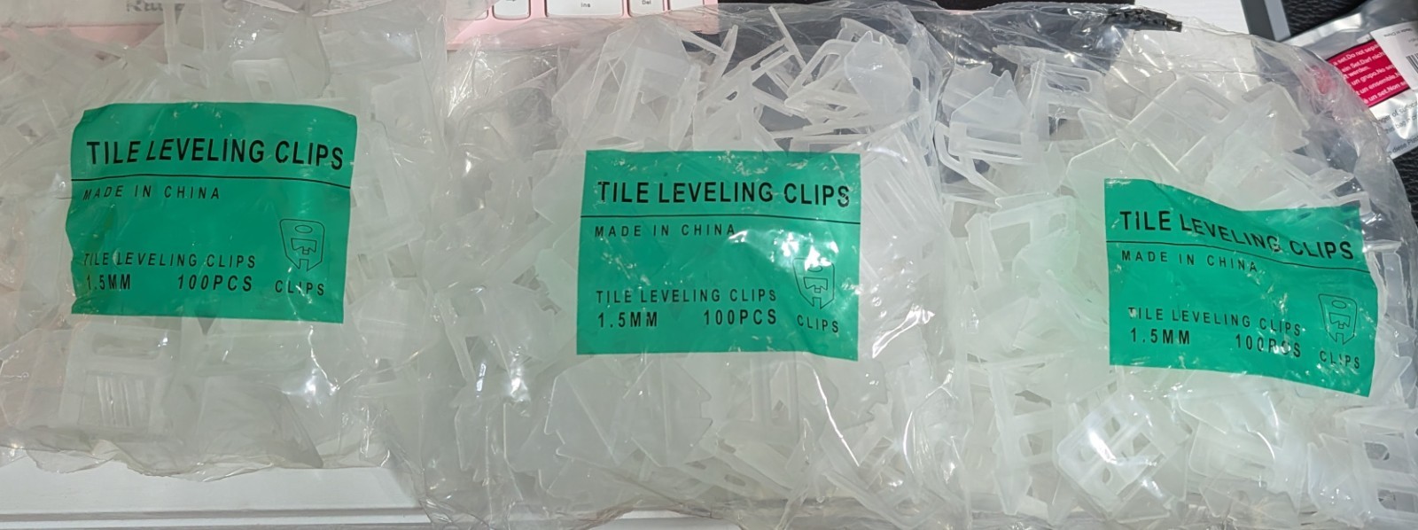 Tile Leveling System Kit With Plier 300 pc Tile Spacer Clips and 100 pc Wedges