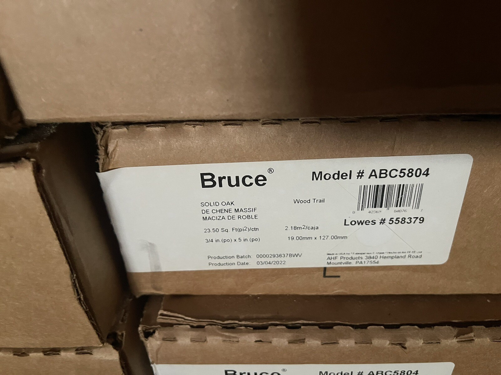 BRUCE America’s Best Choice Wood Trail OAK 5”Wx3/4”Tx84” Hard scraped Solid ✅