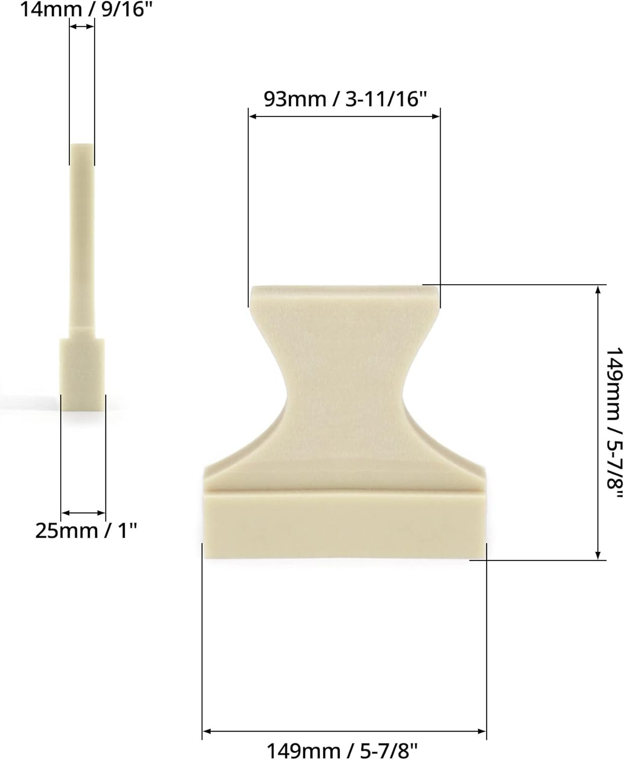 Tapping Block Set for Laminate & Wood Floors, 2 Pack Nylon, V/L Slots, Large Pro