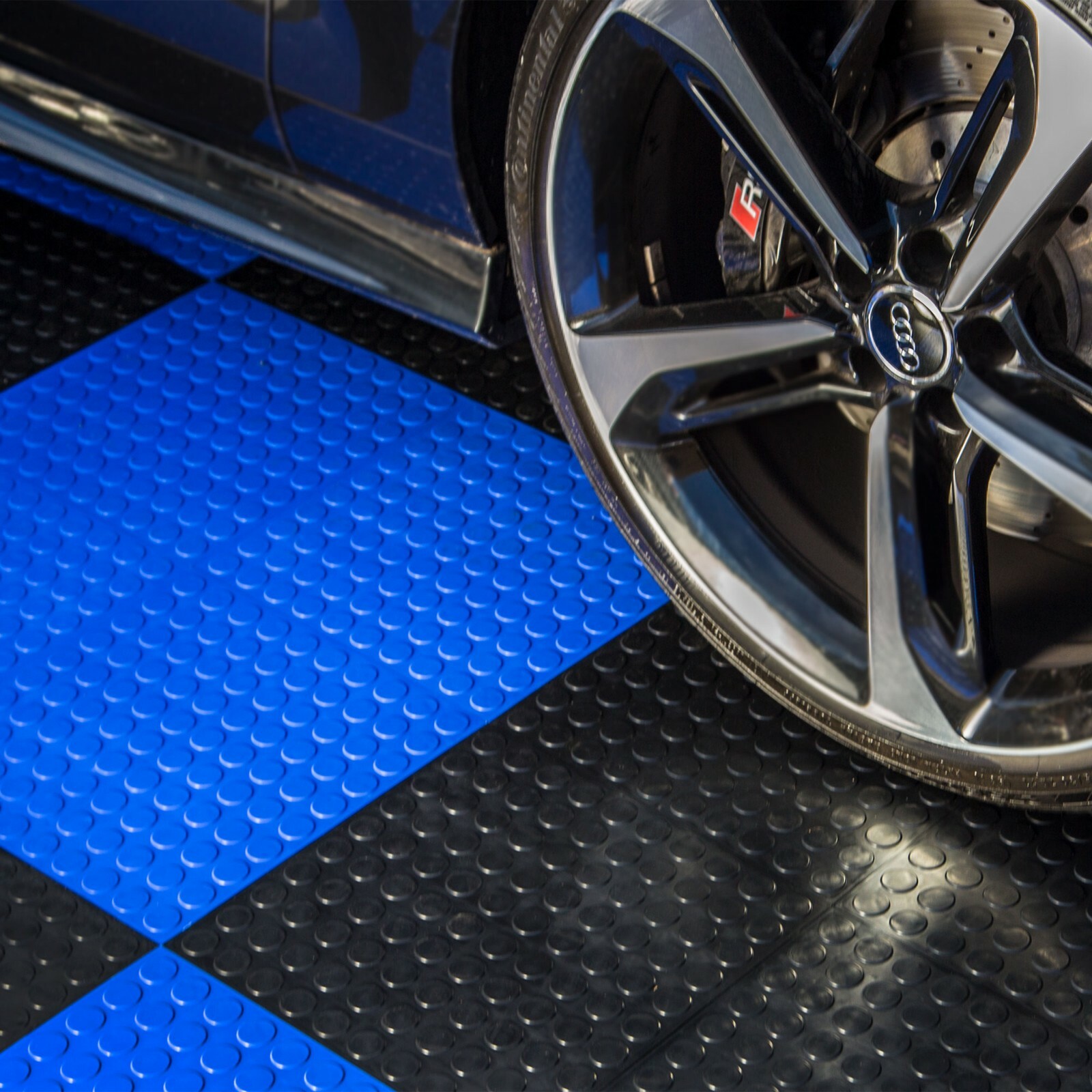 FlooringInc Nitro Coin Pattern Interlocking Garage Flooring Tiles, 12″ x 12″