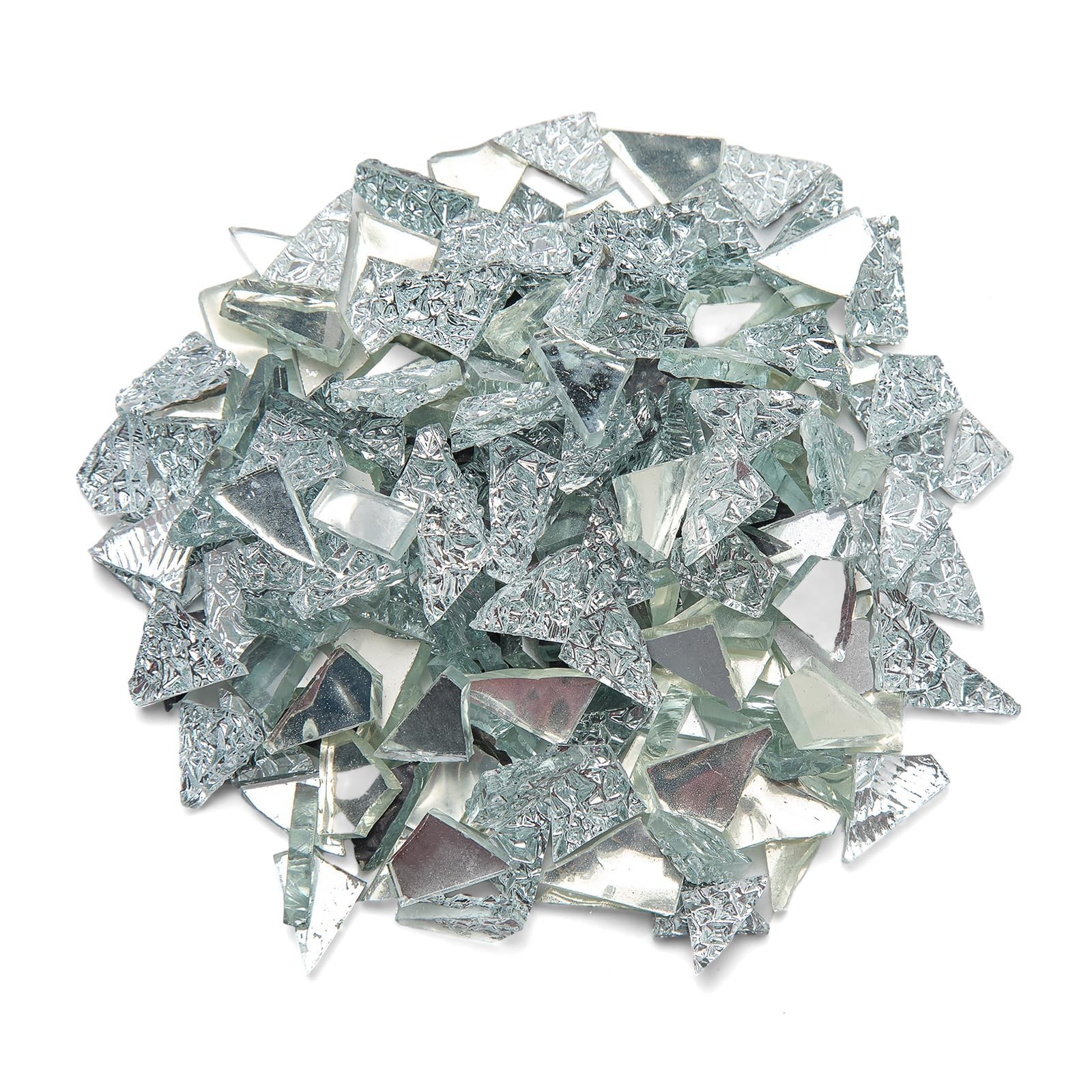 Silver Mixed Irregular Mosaic Glass Mosaic Tiles Pieces, 300g Mosaic DIY Set …