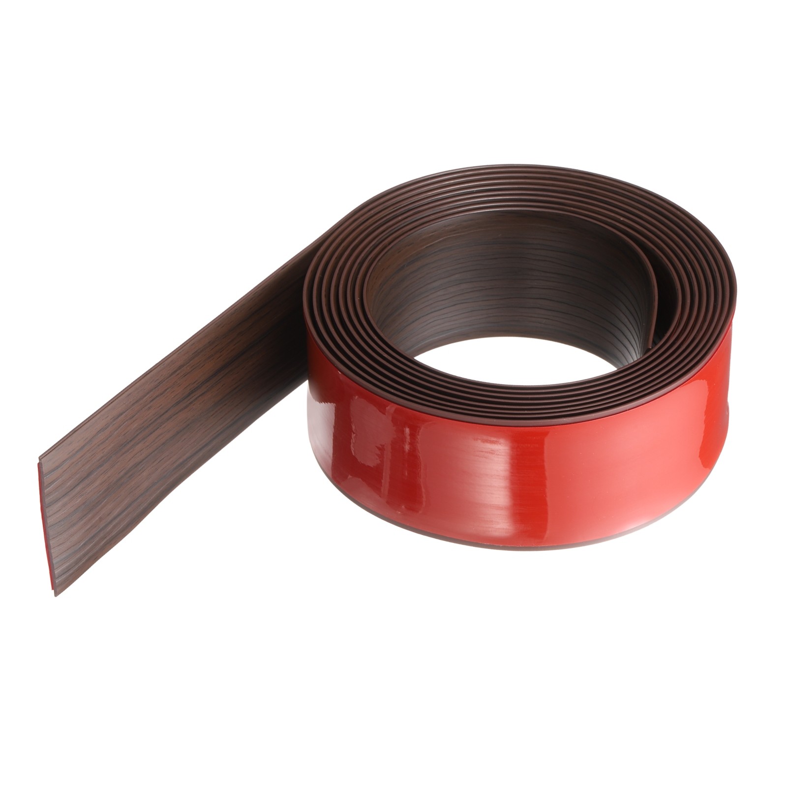 Floor Transition Strip 2″ 10ft Self-Adhesive Edge Trim Dark Brown Wood Grain