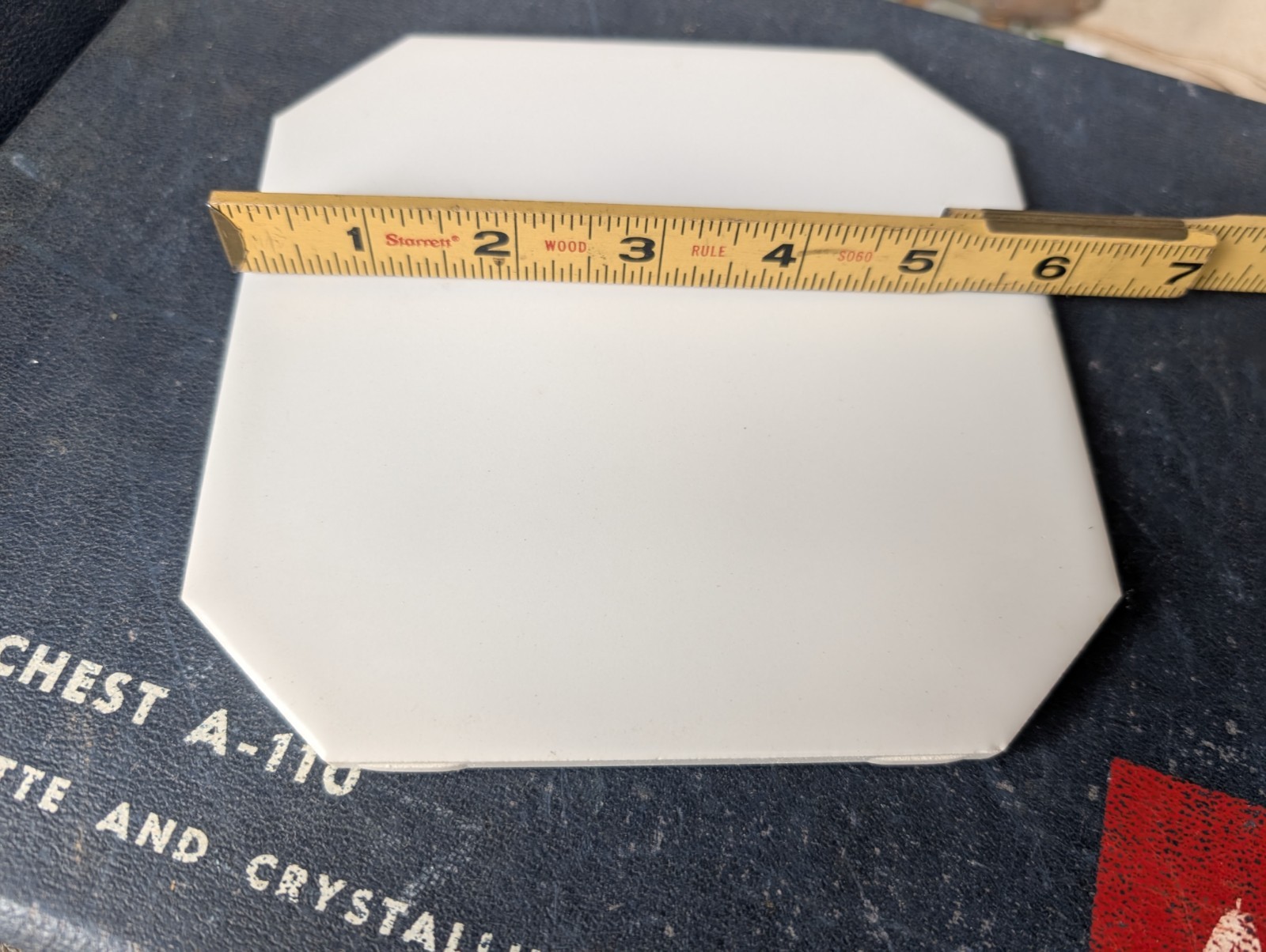 2 pcs American Olean Vintage Ceramic Tile 6″ Designer White Octagon #61