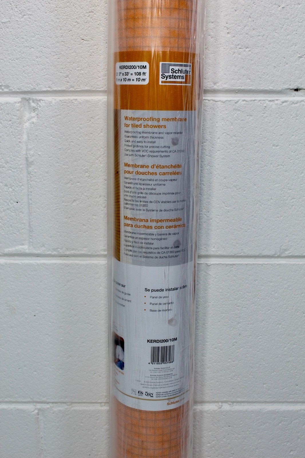 Schluter Kerdi Waterproof Membrane, 108 Sq Ft. 3ft 3in X 33 ft. KERDI 200/10M