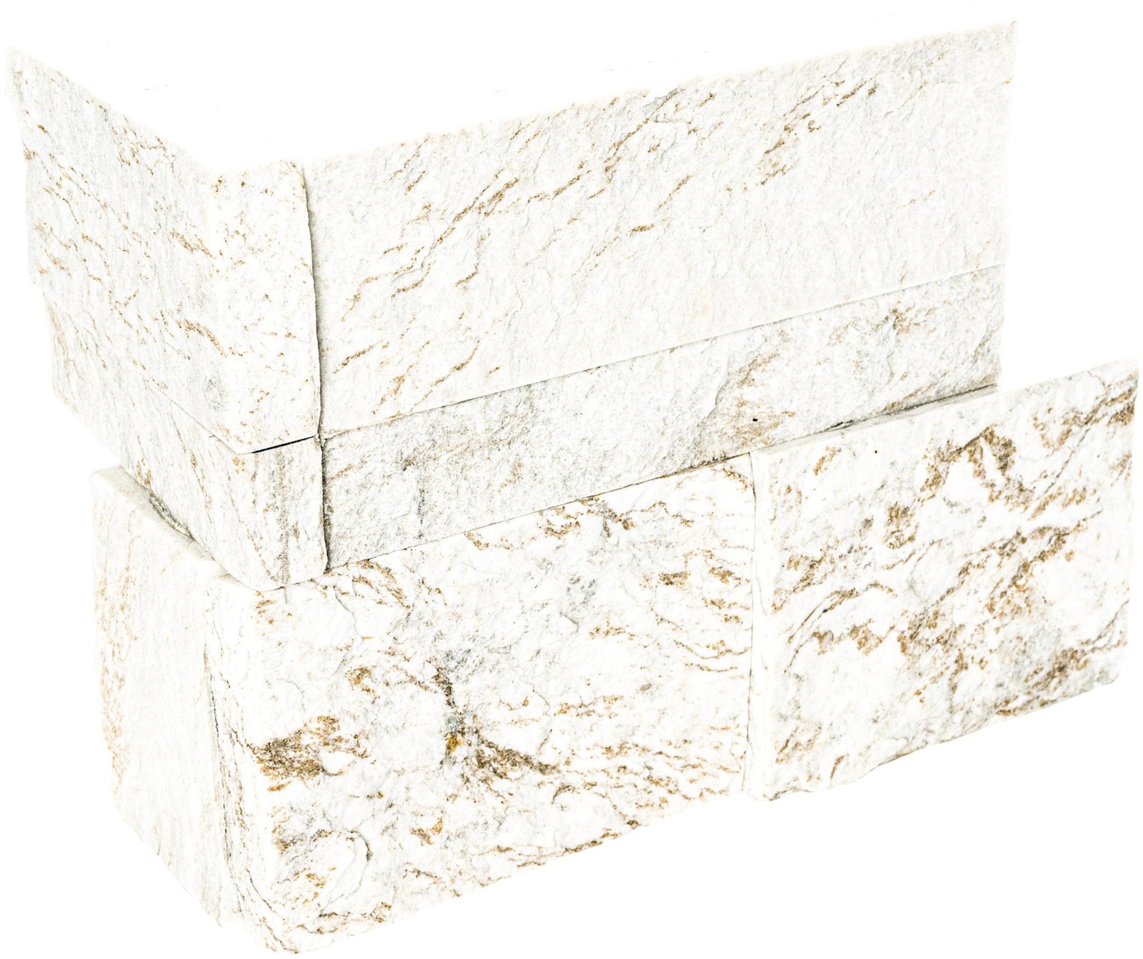 Ackland AKPLPM9X18FCR-CA 9 in. x 18 in. Splitface Marble Stacked – Auric White