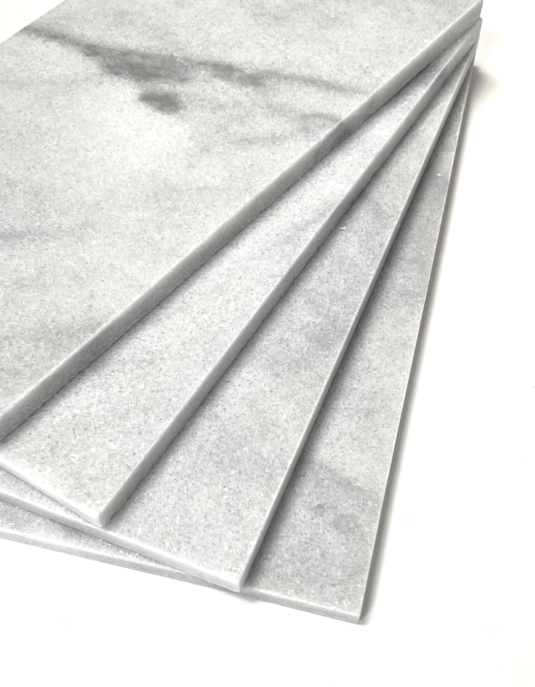 Carrara Gray 6×12 High Honed Straight Edge Marble Floor Wall Tile Kitchen (1 SF)