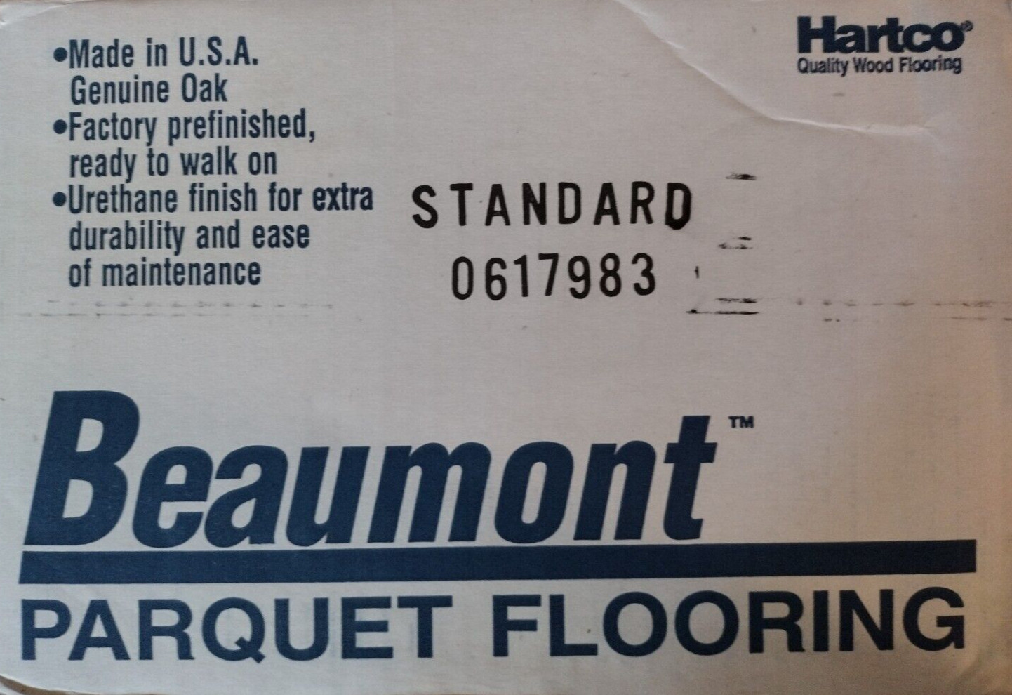 1 Hartco 6×6″ Parquet Tile Natural Desert Standard Color 7 Oak Finger Strip Vtg