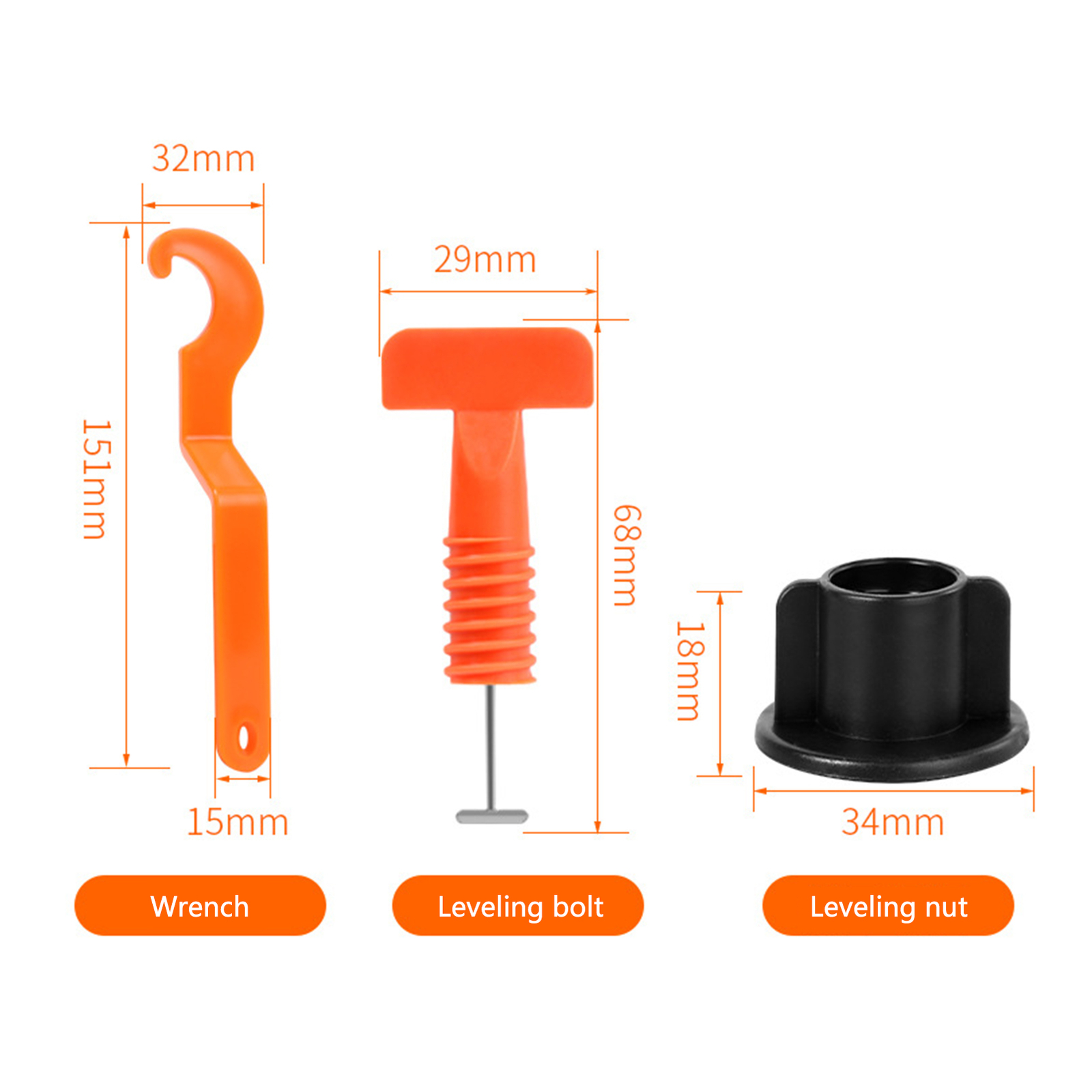 151Pcs Tile Leveling System Set Reusable Ceramic Wall Leveler Wedges Spacer U2M2