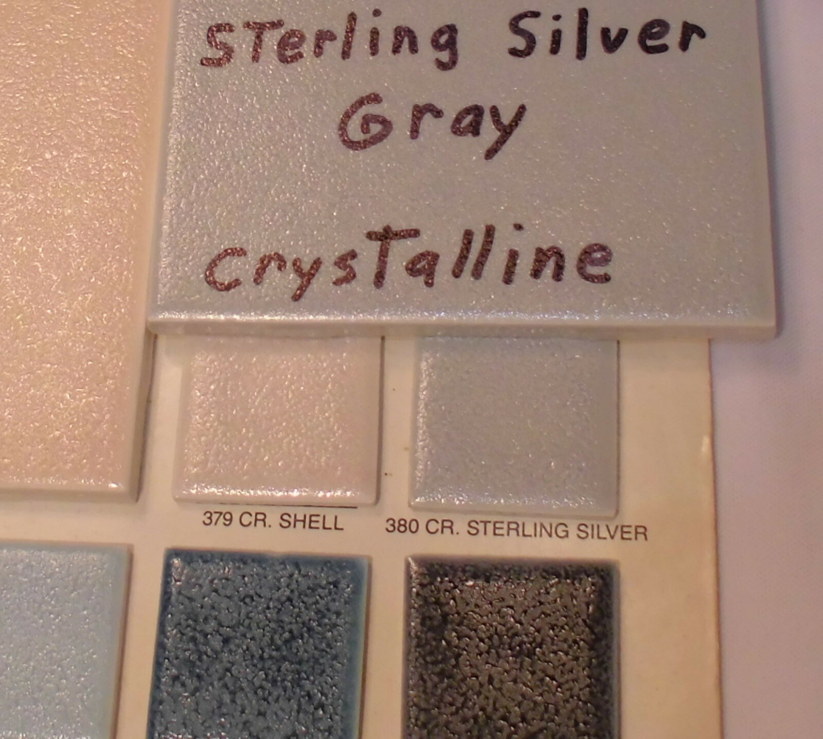 1 pc. Gray – Sterling Silver: Ceramic Tile *Crystalline* American Olean 4-1/4″