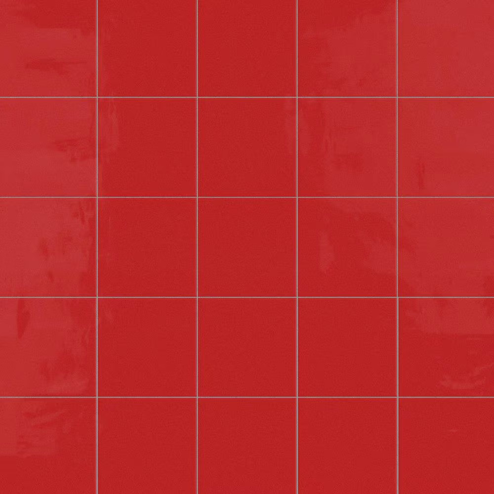 Monocolor Premium Rojo Volcan 7-7/8 In. X 7-7/8 In. Ceramic Floor and Wall Tile