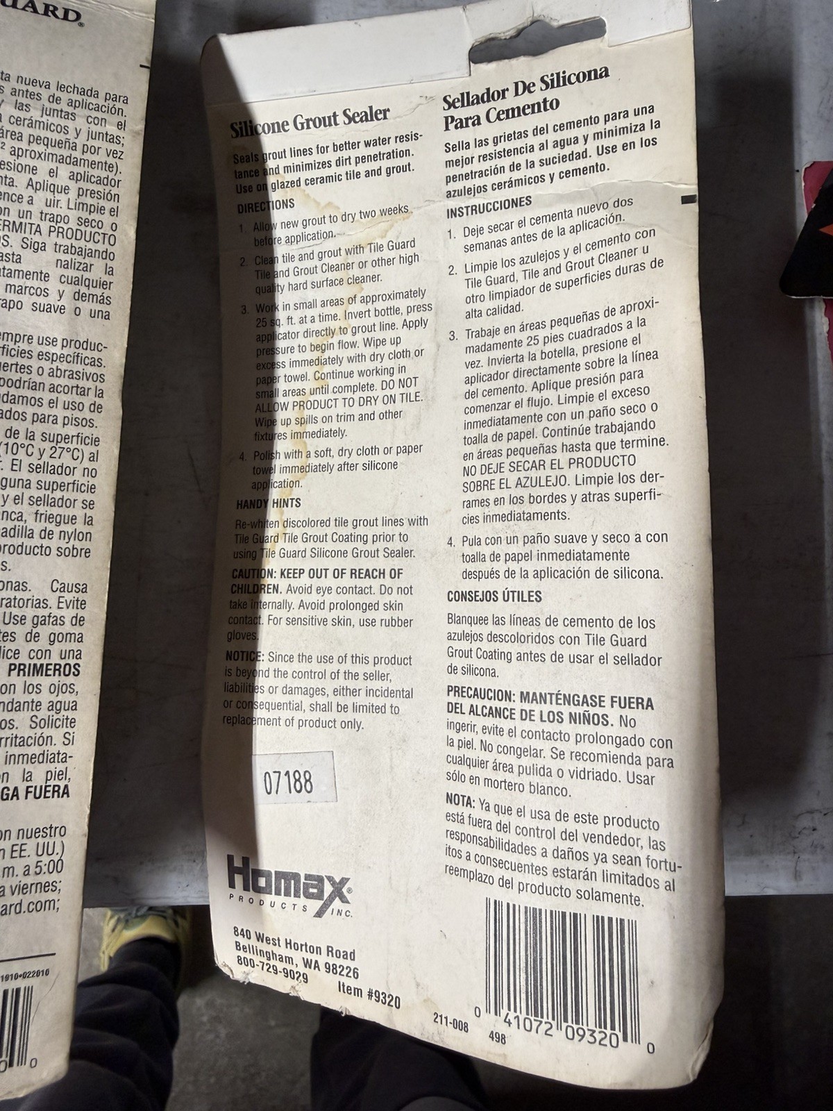 New Homax Residential Grout Sealer 4.3 oz 2 pack