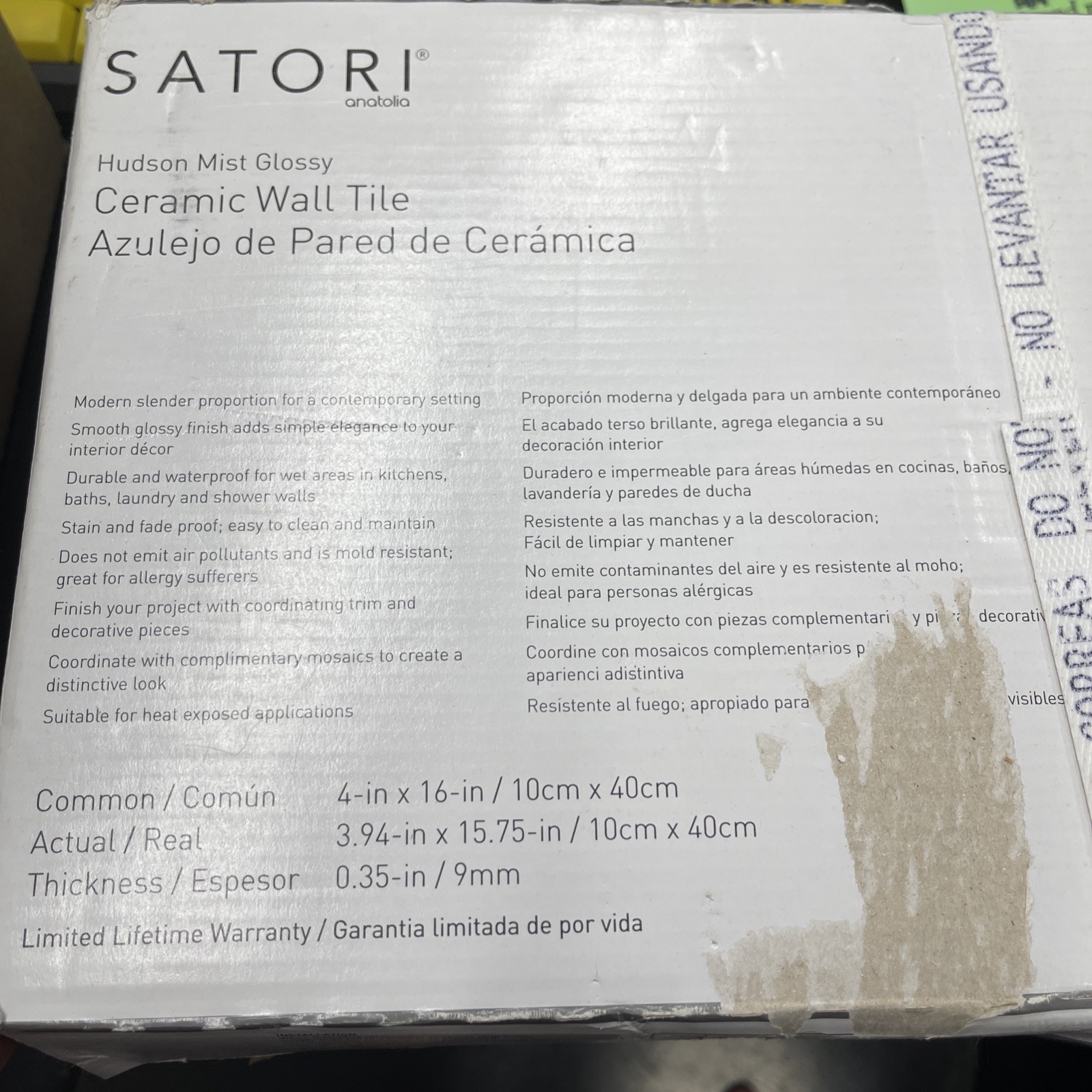 ceramic subway tile – Satori Anatolia 3719949 Hudson Mist .35×15.75×3.94
