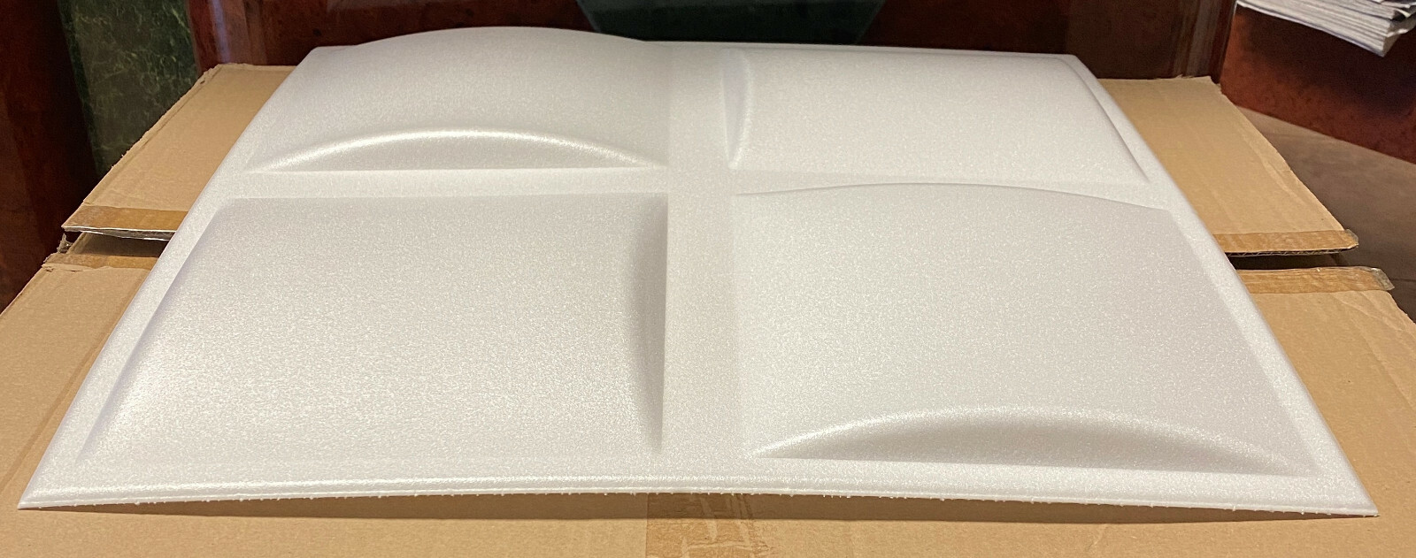 DIY 3D Styrofoam Ceiling Tiles High Density HD White – PILLOW – Pack of 16