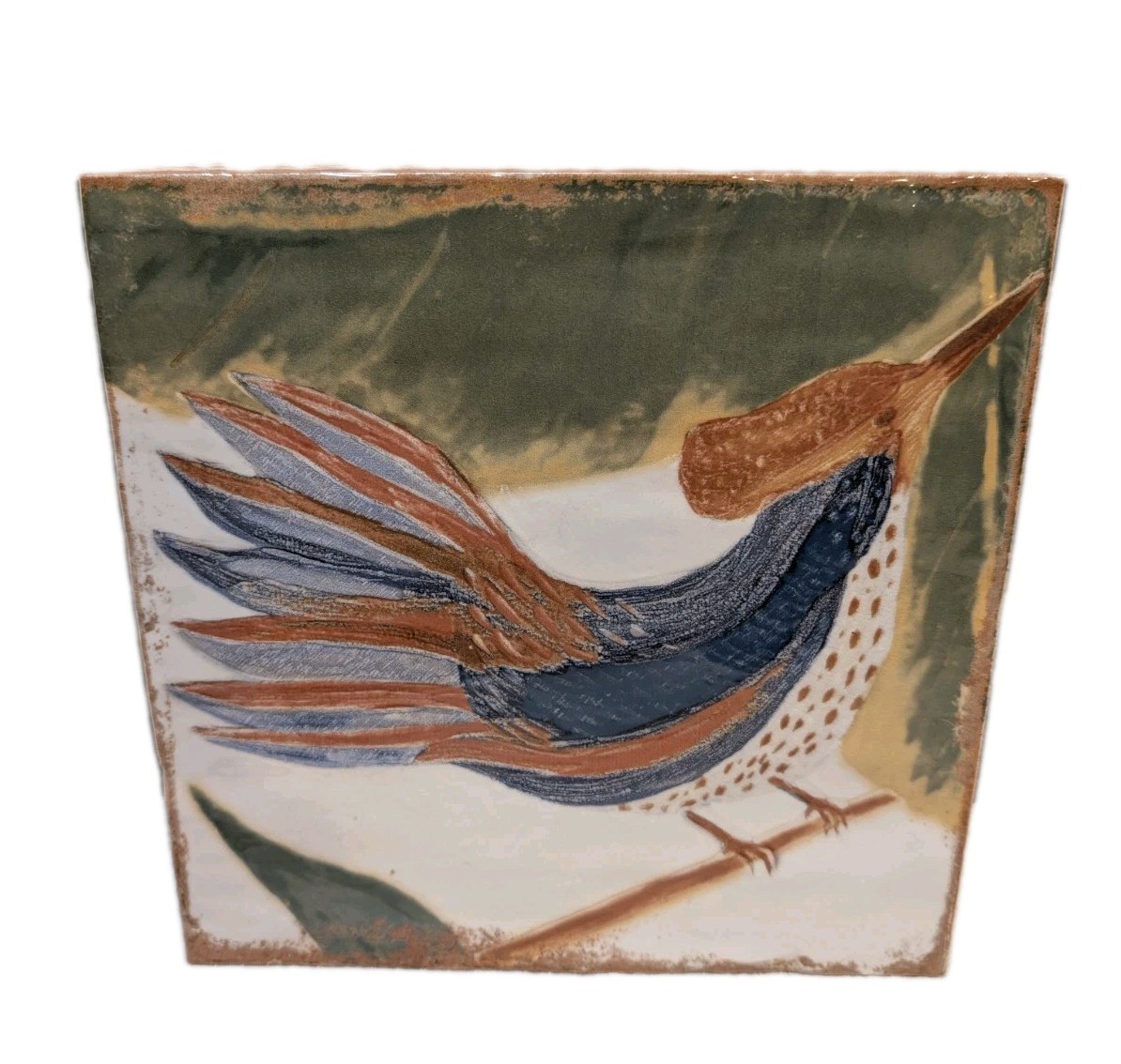 Angela Harris Sonata Decor Ceramic Wall Tiles 8×8 Bird Mural Lot of 2