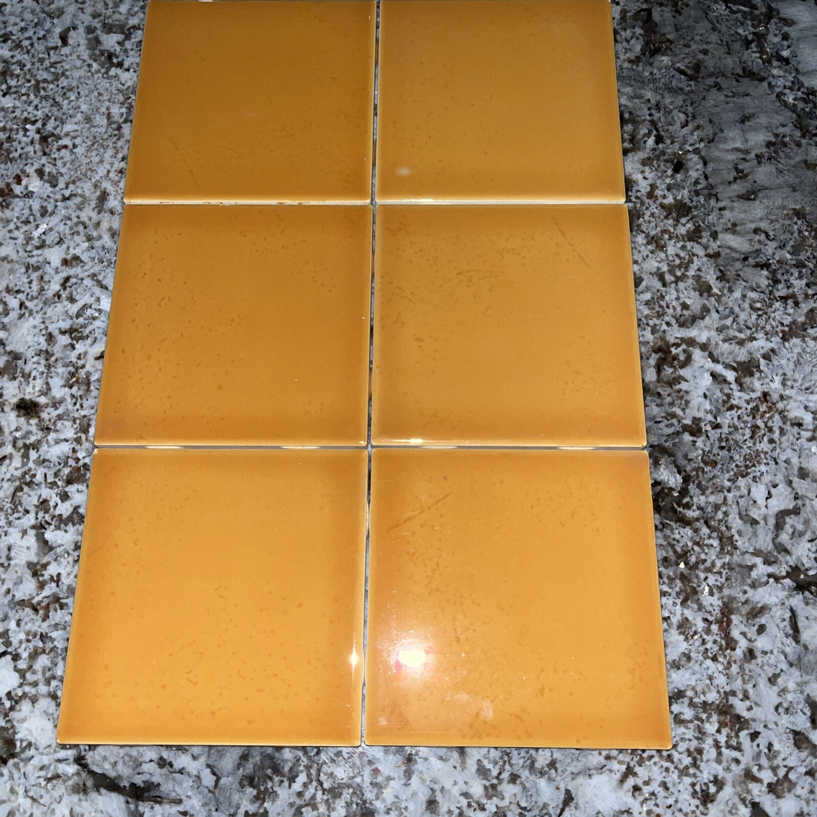 6 pcs. Mustard Seed KK04 Ceramic Tiles Daltile 4-1/4″ New Free Shipping USA