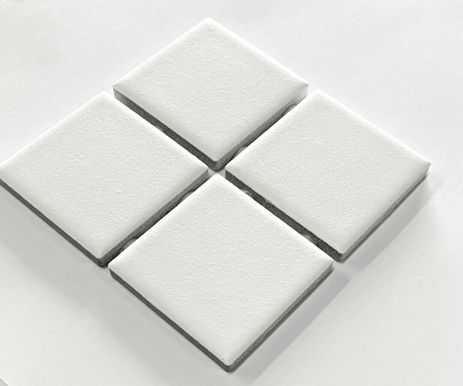 2×2 Essential White Matte Subway Ceramic Tile Kitchen Backsplash (1 sheet)