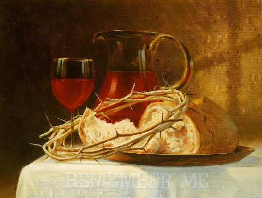 remember me Jesus Christ bread wine crown thorn ceramic tile mural backsplash