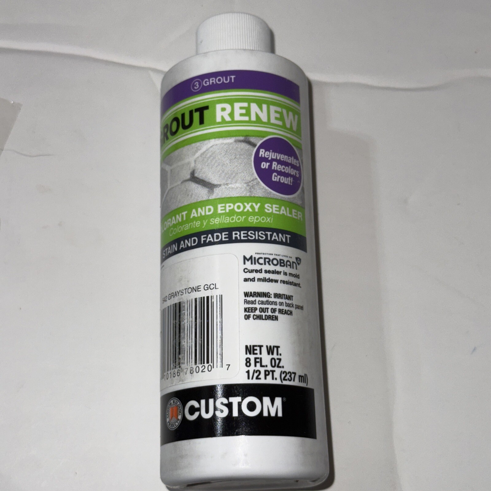 Grout Renew Colorant & Epoxy Sealer 8 fl oz, 542 GRAYSTONE GCL Free Shipping
