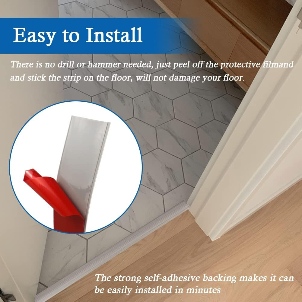Floor Transition Strip Self Adhesive Floor Cover Strips Laminate 1.57″ Wide Viny