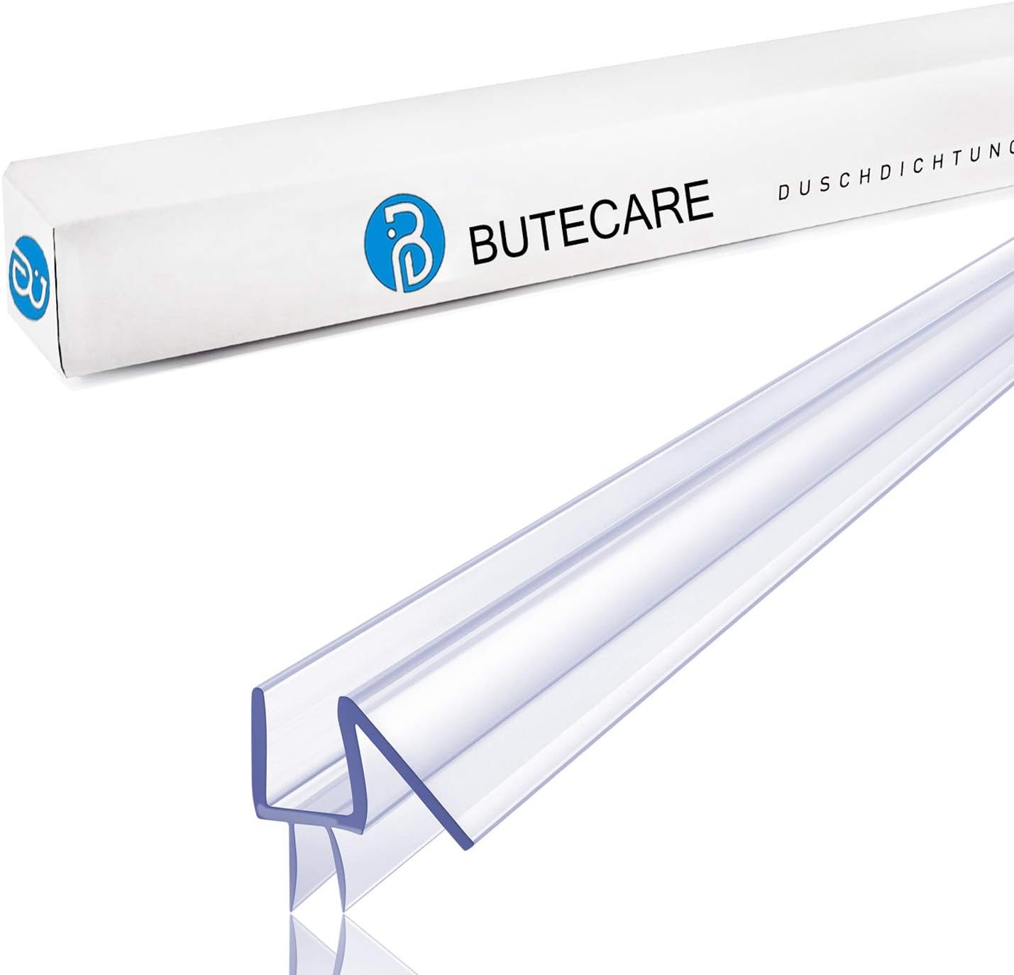 2-Pack Butecare Frameless Shower Door Bottom sweep -3/8'', Clear