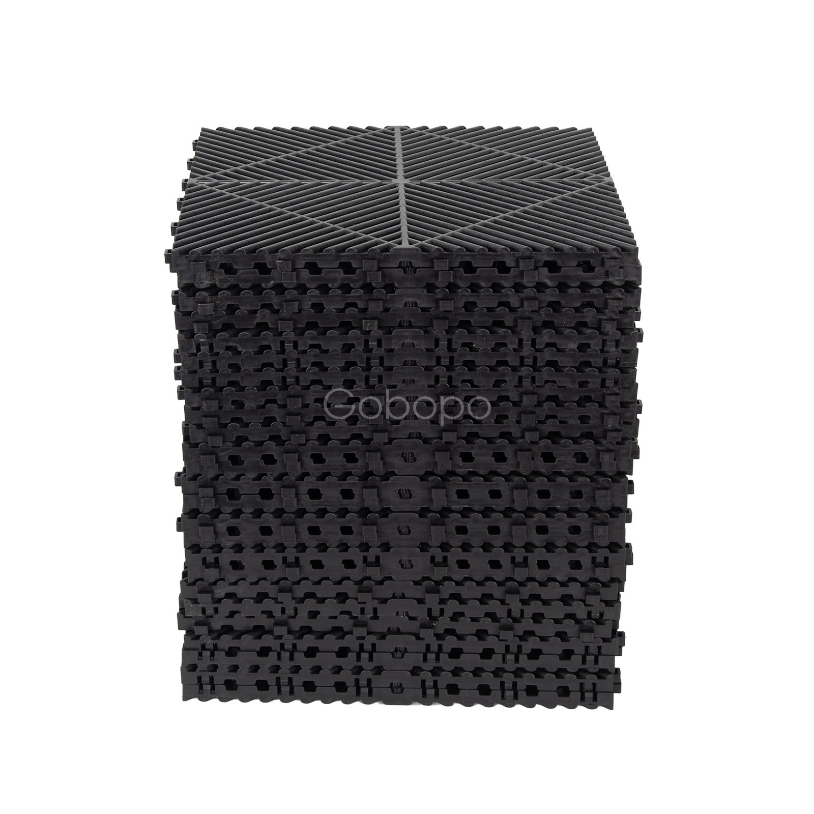 50pcs Black Garage Floor Tile 15.75*15.75″ Interlocking Garage Flooring Mats