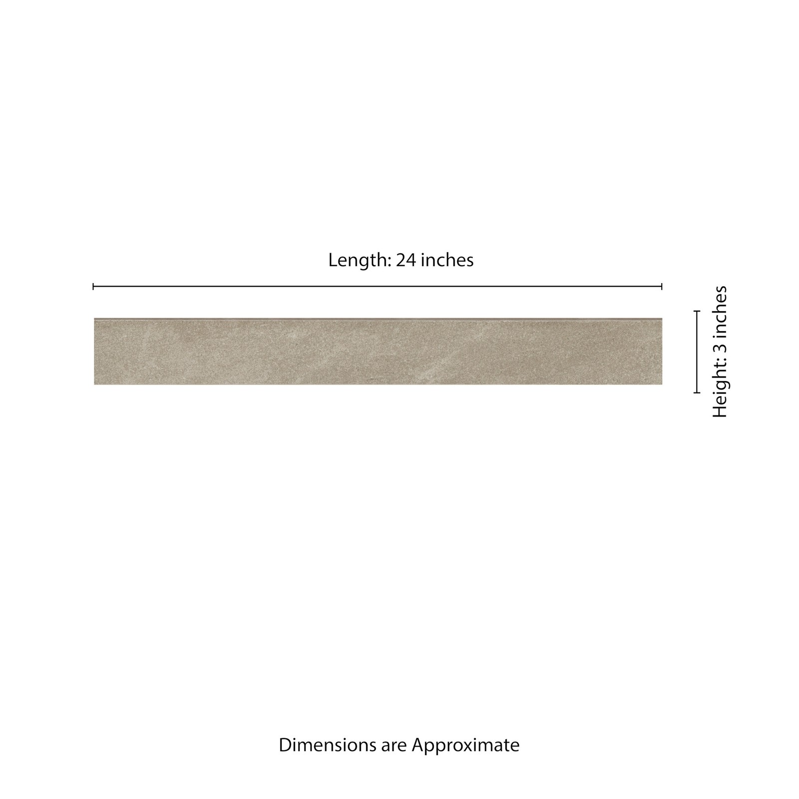 Ackland AKNPTNOR3X24BN-CA Norrin Cinder 3 in. x 24 in. Quartzite – Off White
