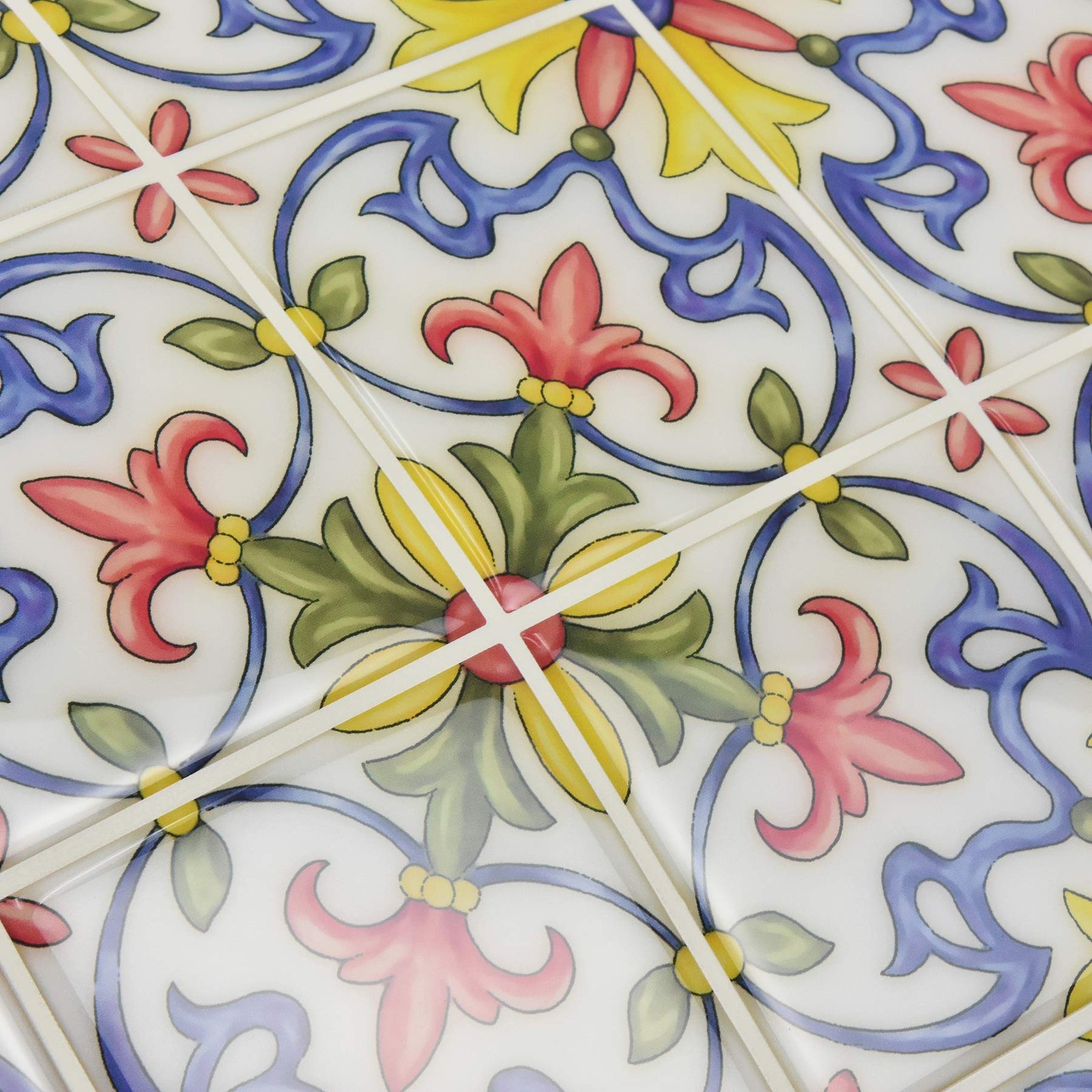 In Home NH2365 Tuscan Peel & Stick Backsplash Tiles, Multi-Color, 4 Piece