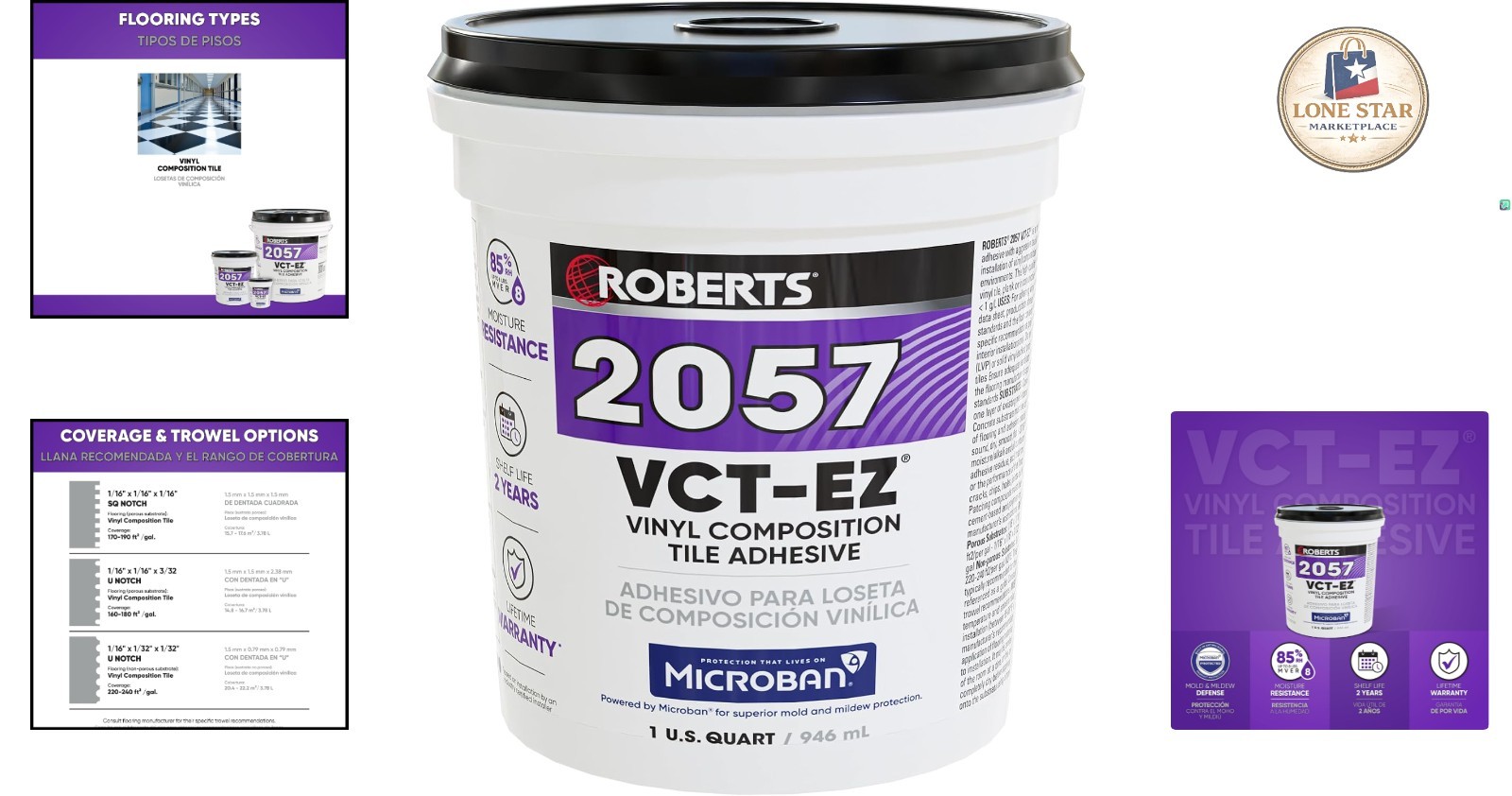 1 Quart Waterproof Vinyl Adhesive – Dries Clear for Easy Flooring Installations