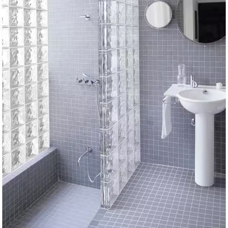 Nubio 4 In. Thick Series 8 In. X 8 In. X 4 In. End (4-Pack) Wave Pattern Glass B